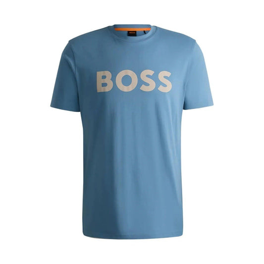 Hugo Boss - Cotton-jersey t-shirt with rubber-print logo