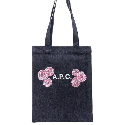 A.P.C - Denim shoulder bag with frontal logo